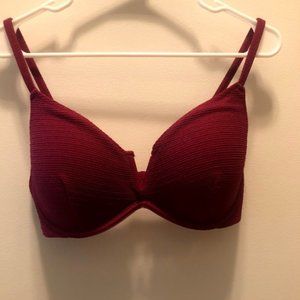 Shade Shore maroon bikini top with underwire